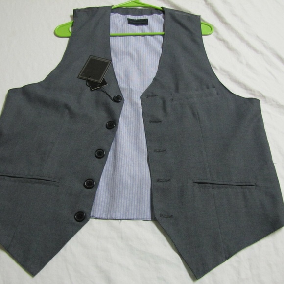 New Sz M Gray Sovereign Code Mens #484 Suit Vest - Picture 4 of 8